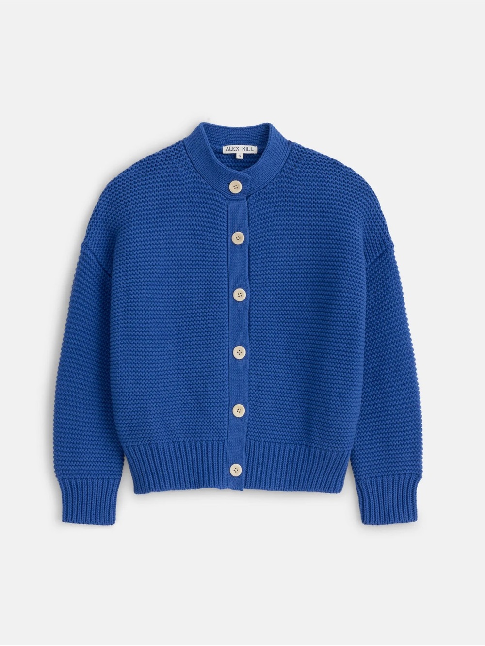 Alex Mill Royal Blue Button-Front Knit Cardigan